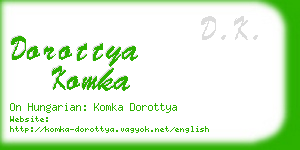 dorottya komka business card